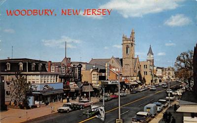 Central business area of Woodbury New Jersey Postcard