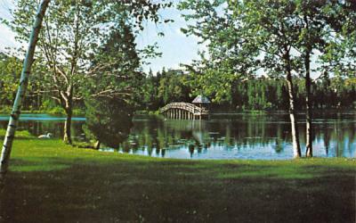 Bridge on Lower Lake at America's Keswick Whiting, New Jersey Postcard
