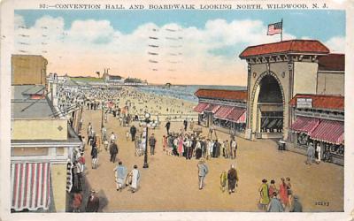 Convention Hall and Boardwalk Wildwood, New Jersey Postcard ...