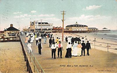 Board Walk & Pier Wildwood, New Jersey Postcard