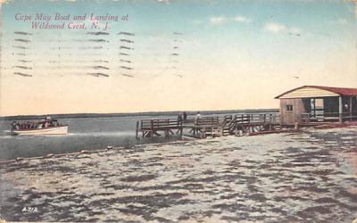 Cape May Boat and Landing  Wildwood Crest, New Jersey Postcard
