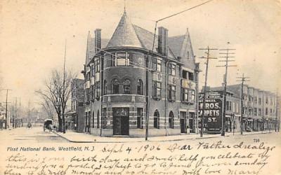 First National Bank Westfield, New Jersey Postcard