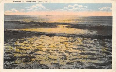 Sunrise at Wildwood Crest, N. J., USA New Jersey Postcard