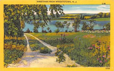 Greetings from Wrightstown, N. J., USA New Jersey Postcard