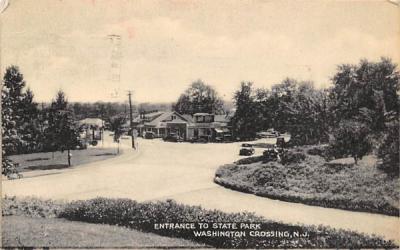 Entrance to State Park, Washington Crossing Washingtons Crossing, New Jersey Postcard