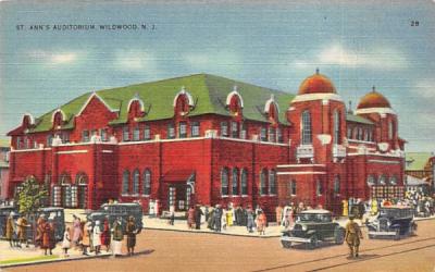 St. Ann's Auditorium Wildwood, New Jersey Postcard