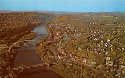 Aerial View of Phillipsburg Warren County, New Jersey Postcard
