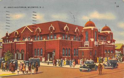 St. Ann's Auditorium  Wildwood, New Jersey Postcard