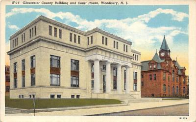 Gloucester County Building and Court House Woodbury, New Jersey Postcard