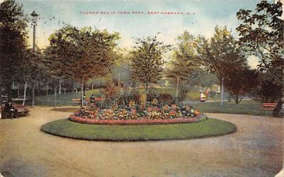 Flower Bed in Town Park West Hoboken, New Jersey Postcard