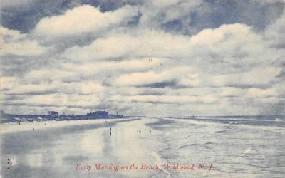 Early Morning on the Beach Wildwood, New Jersey Postcard