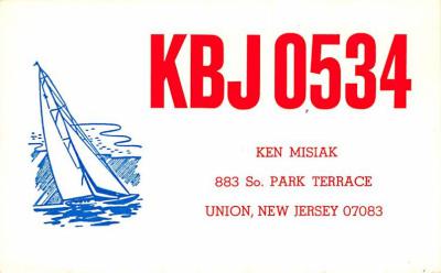 KBJ0534 Union, New Jersey Postcard