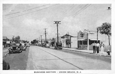 Business Section Union Beach, New Jersey Postcard