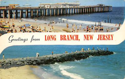 Greetings From Fishing Pier, Stone Jetty Are Favorite Spots - Long Branch, New  Jersey NJ Postcard