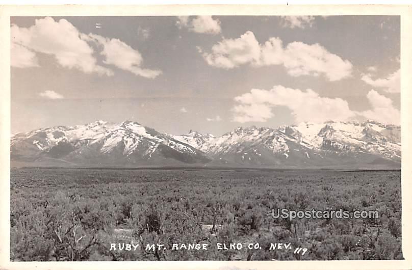 Ruby Mountains - Elko, Nevada NV Postcard