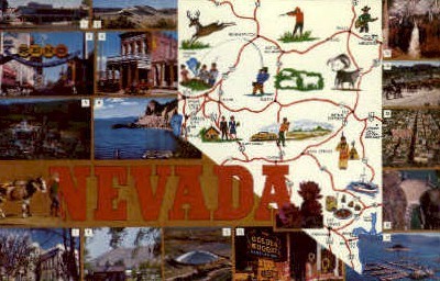 The Silver State - Misc, Nevada NV Postcard
