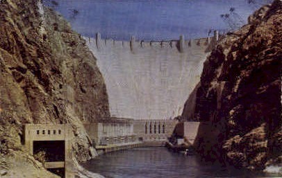 Hoover Dam - Hoover (Boulder) Dam, Nevada NV Postcard
