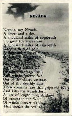 Nevada Poem - Misc Postcard