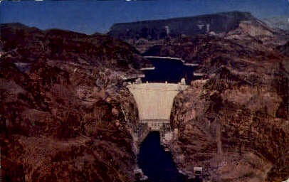 Boulder-Highest Dam in the World - Hoover (Boulder) Dam, Nevada NV Postcard