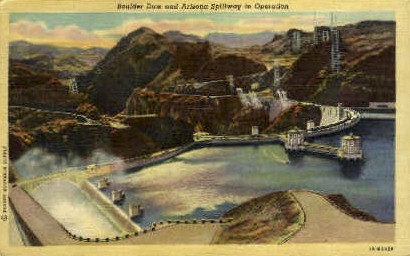 Boulder Dam - Hoover (Boulder) Dam, Nevada NV Postcard