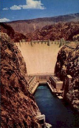 Giant Hoover Dam - Hoover (Boulder) Dam, Nevada NV Postcard