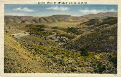 Scenic Drive in Mining Country - Misc, Nevada NV Postcard