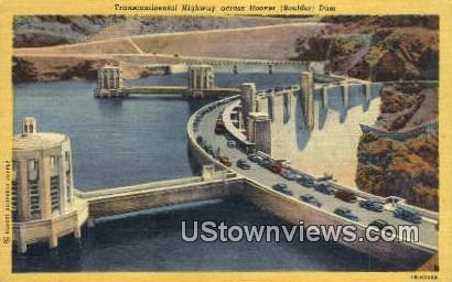 Transcontinental Highway - Hoover (Boulder) Dam, Nevada NV Postcard