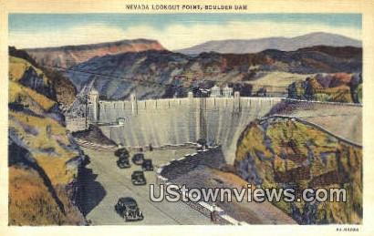 Nevada Lookout Point - Hoover (Boulder) Dam Postcard