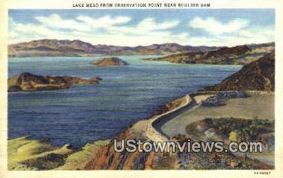Lake Mead - Hoover (Boulder) Dam, Nevada NV Postcard