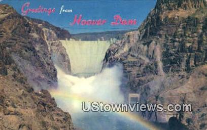 Hoover (Boulder) Dam, NV,     ;     Hoover (Boulder) Dam, Nevada Postcard