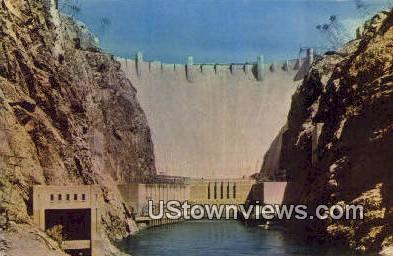 Hoover (Boulder) Dam, Nevada,     ;     Hoover (Boulder) Dam, NV Postcard