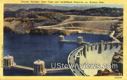 Switchback Highway - Hoover (Boulder) Dam, Nevada NV Postcard