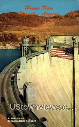 Bureau of Reclamation Project - Hoover (Boulder) Dam, Nevada NV Postcard