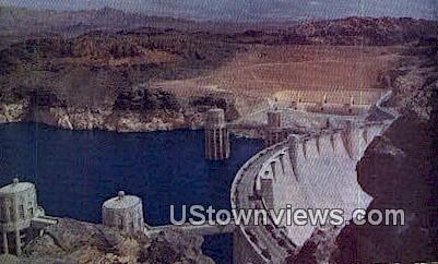 Hoover (Boulder) Dam, Nevada,     ;     Hoover (Boulder) Dam, NV Postcard