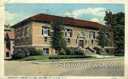 Carnegie Library, Alfred University - New York NY Postcard
