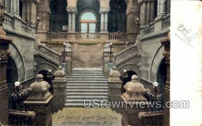 Grand Stair Case at Capitol - Albany, New York NY Postcard