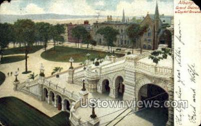 Grand Stair Case at Capitol - Albany, New York NY Postcard