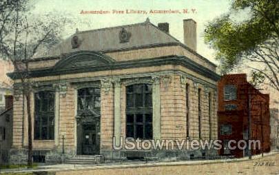 Amsterdam Free Library - New York NY Postcard