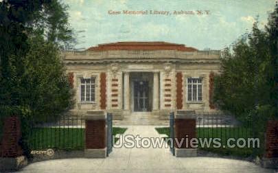 Case Memorial Library - Auburn, New York NY Postcard