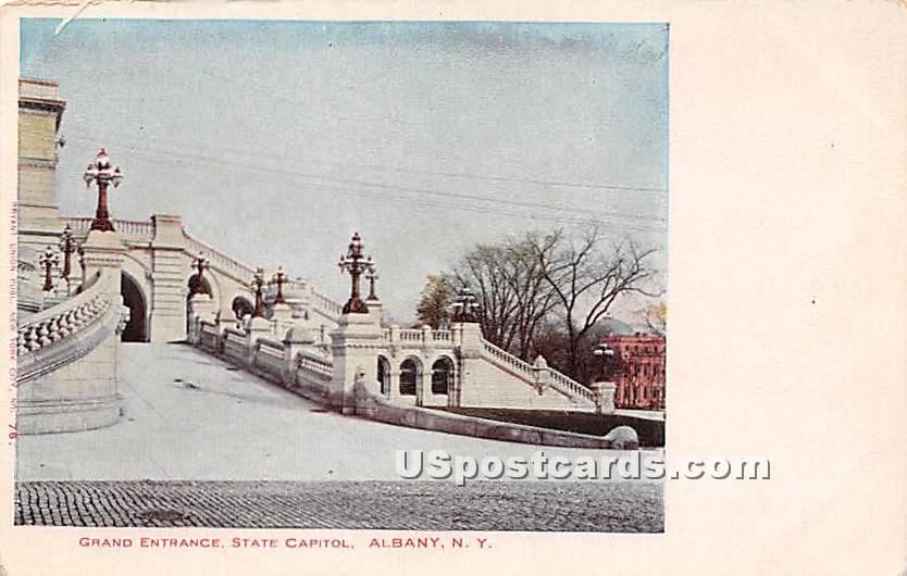 Grand Entrance, State Capitol - Albany, New York NY Postcard