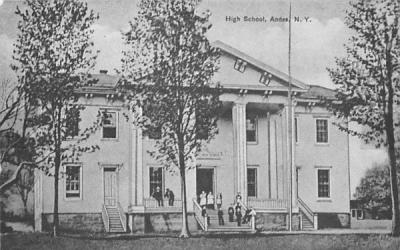 High School Andes, New York Postcard