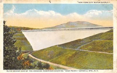 Olive Bridge Dam  Ashokan Reservoir, New York Postcard