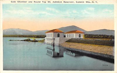 Gate Chamber and Round Top Mt   Ashokan Reservoir, New York Postcard