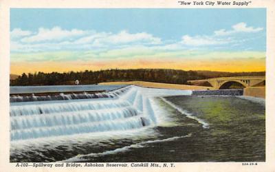 Ashokan Bridge  Ashokan Reservoir, New York Postcard
