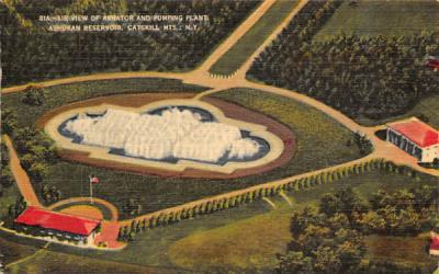 Air View of Aerator and Pumping Plant   Ashokan Reservoir, New York Postcard