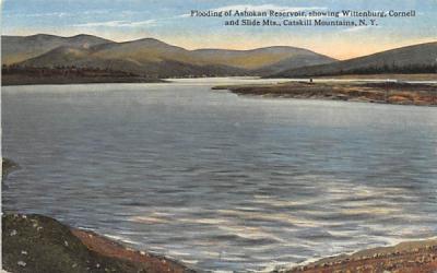 Flooding Ashokan Reervoir Wittenburg  Ashokan Reservoir, New York Postcard