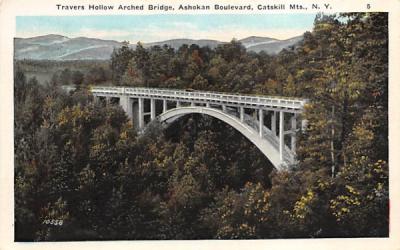 Travers Hollow Arched Bridge  Ashokan Boulevard, New York Postcard