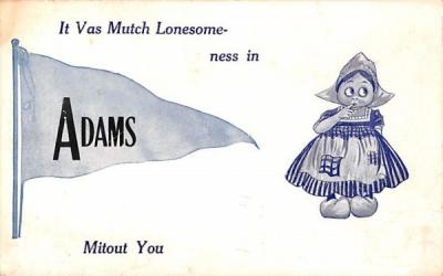 Flag Adams, New York Postcard