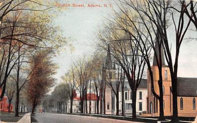 Church Street Adams, New York Postcard