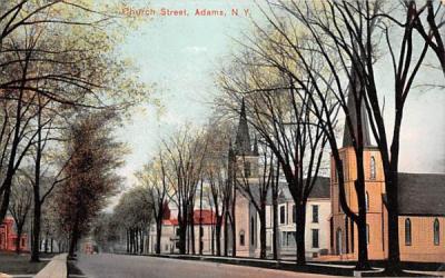 Church Street Adams, New York Postcard